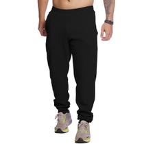 Calça Moletom Masculina Unissex Flanelada Lisa Com Bolsos Jogger