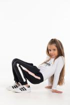 Calça Moletom Preta Com Listra Lateral Calça Moletom Preta Com Listra Lateral