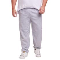 Calça Moletom Punho Fit Slim Masculino Plus Size