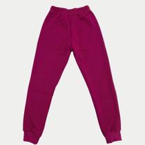 Calça Moletom Rosa Pink para Menina Flanelada, Macia e Ideal para o Inverno