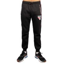 Calça Moletom São Paulo Recortes Preto Calça Moletom São Paulo Recortes Preto