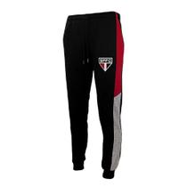 Calça moletom são paulo tricolor preta