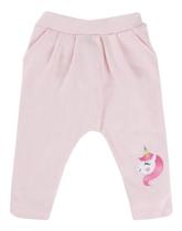 Calça Moletom Saruel Infantil Unicórnio Rosa Calça Moletom Saruel Infantil Unicórnio Rosa