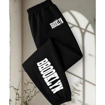 Calça Moletom Unissex Brooklyn Tendencia Moderna Estilosa Casual Confortavel Frio Macia Inverno