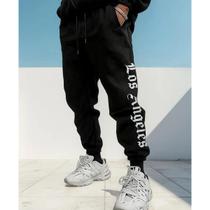 Calça Moletom Unissex Estilosa Frio Confortavel Los Angeles Tendencia Inverno Moderno Casual Calça Moletom Unissex Estilosa Frio Confortavel Los Angeles Tendencia Inverno Moderno Casual