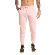 Calça Moletom Unissex Lisa Com Bolsos Sem Estampa Inverno