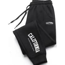 Calça Moletom Unissex Moderna Estilosa Confortavel Frio Inverno Tendencia Casual California