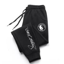 Calça Moletom Ying Yang Unissex Confortável Estilo Flanelado Calça Moletom Ying Yang Unissex Confortável Estilo Flanelado