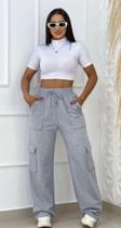 Calça Moleton Cargo Pantalona Calça Moleton Cargo Pantalona