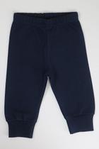 Calça Moleton Menino Azul Marinho Flanelado Crianças Abrigo Bebê