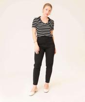 Calça Mom Feminina Sarja Bolsos Sawary-78067 Calça Mom Feminina Sarja Bolsos Sawary-78067