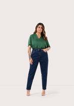 Calça Mom Jeans Plus Size Chapa Barriga Lunender J0223