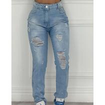 Calça Mom Jeasn Feminina Blessmih Calça Mom Jeasn Feminina Blessmih