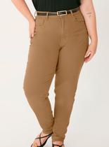 Calça Mom Malwee 1000131597 Feminina Plus Size Cintura Alta Sarja Stretch T. 48/56