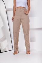 Calça Mom Sarja Bege Feminina Lisa Tendência Moda Blogueira Calça Mom Sarja Bege Feminina Lisa Tendência Moda Blogueira