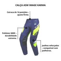 Calça Motocross Cross ASW Image Karma Azul Trilha Moto Calça Motocross Cross ASW Image Karma Azul Trilha Moto