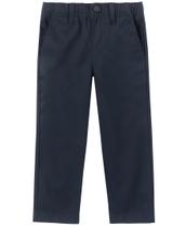 Calça Nautica Little Boys, uniforme, cintura elástica, sarja, azul marinho