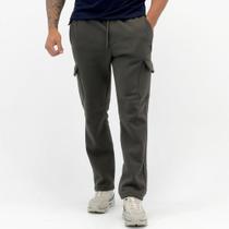 Calça Nicoboco Moletom Reta com Bolso Cargo Masculina Calça Nicoboco Moletom Reta com Bolso Cargo Masculina