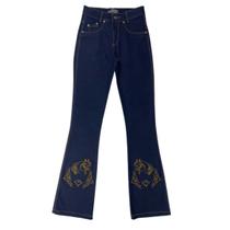 Calça Original Feminina Rodeio Country Jeans Bordado Flare Ref. 7990