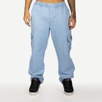 Calça Overking Cargo Jeans Azul Calça Overking Cargo Jeans Azul