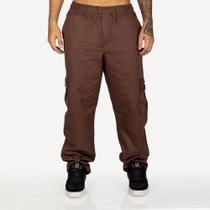 Calça Overking Cargo Sarja Marrom Calça Overking Cargo Sarja Marrom