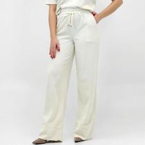 Calça Pacific Blue Wide Leg em Tecido Canelado Feminina Calça Pacific Blue Wide Leg em Tecido Canelado Feminina