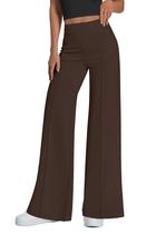 Calça Palazzo de Pernas Largas PRETTYGARDEN Marrom XL
