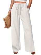 Calça Palazzo Pantalona ANRABESS Branca Tamanho L Calça Palazzo Pantalona ANRABESS Branca Tamanho L