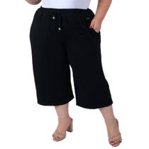 Calça Pantacourt Bolso Moda Feminina Viscolycra Plus Size