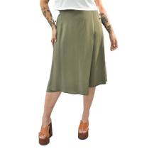 Calça Pantacourt c/ Elástico Viscose Plus Size 42 Ao 52 Calça Pantacourt c/ Elástico Viscose Plus Size 42 Ao 52