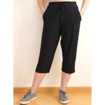 Calça Pantacourt Em Malha Viscolycra (modelo Pantalona)