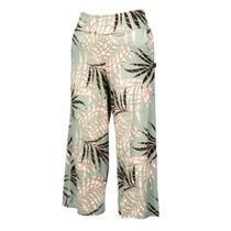 Calça Pantacourt Feminina Bruna e Bia Estampada Verde Claro