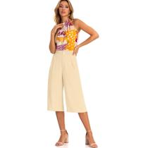 Calça Pantacourt Feminina Fúcsia Endless em Viscose com Passante Calça Pantacourt Feminina Fúcsia Endless em Viscose com Passante