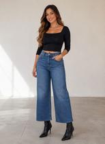 Calça Pantacourt Feminina Jeans Morena Rosa Calça Pantacourt Feminina Jeans Morena Rosa