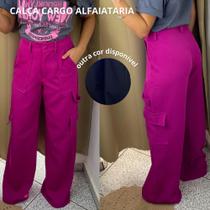 Calça Pantalona Alfaiataria Feminina Adulta