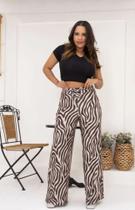 Calça Pantalona Animal Print Tam 38,40,42 Calça Pantalona Animal Print Tam 38,40,42