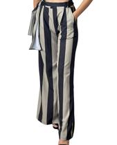 Calça pantalona bicolor 100% poliester importada REF2576