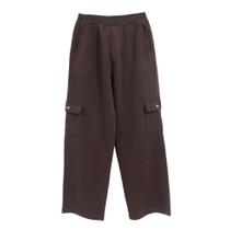 Calça Pantalona Cargo Feminina Cinza e Marrom Basic+ Confortável