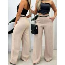 Calça Pantalona com cinto Calça Pantalona com cinto