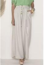 Calça pantalona cropped clochard