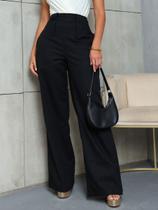 Calça Pantalona de Linho com Caimento Elegante