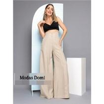 Calça Pantalona De Linho Super Estilosa Tendencia de Moda 8302