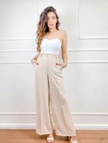 Calça pantalona duna elegante botão moda casual feminina blogueira - Filó Modas