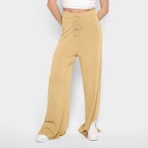 Calça Pantalona Dzarm Fenda Feminina Calça Pantalona Dzarm Fenda Feminina