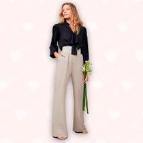 Calça Pantalona Elastico Cintura - Moda Casual Chic Calça Pantalona Elastico Cintura - Moda Casual Chic