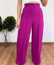 Calça pantalona elegante P fucsia