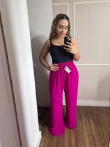 Calça Pantalona, em Air Flow Duna, Fúcsia, Elástico Cintura, Bolsos, Forro, BM1150F