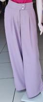 Calça pantalona em seda Calça pantalona em seda