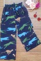 Calça pantalona estampada