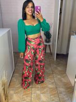 Calca pantalona Estampada